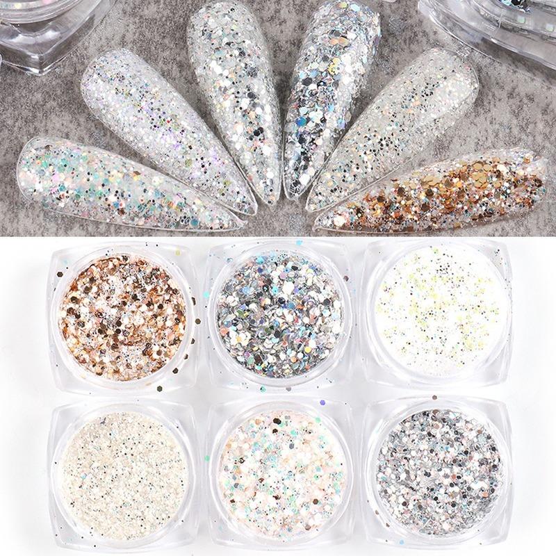Mixed Color Nail Art Glitter Rhinestone Crystal Gems Jewelry Bead Manicure Decoration Accessories Nail Supplies For Professional