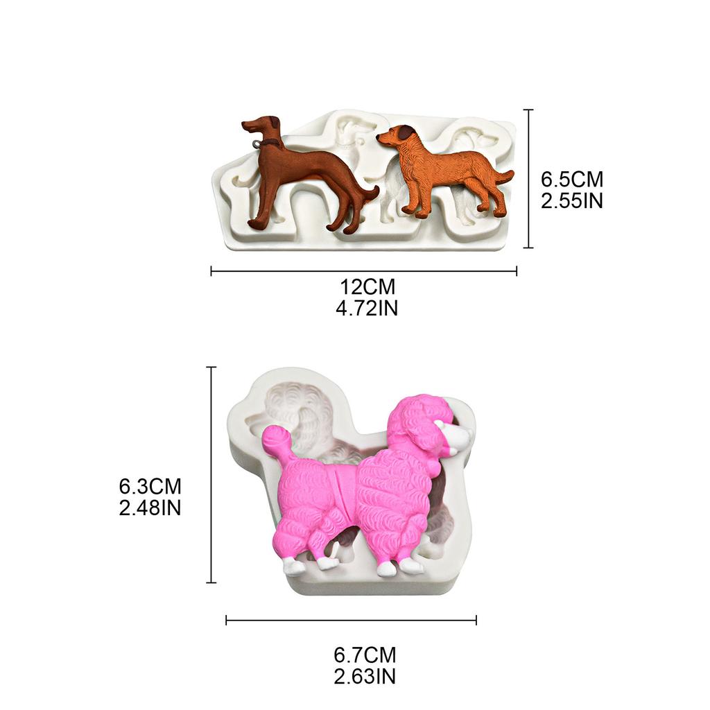 3D-Silikon, simulierter Welpe, flexibel, Lebensmittelqualität, Ton, Harz, Keramik, Süßigkeiten, Fondant, Süßigkeiten, Schokolade, Seife