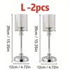 Glass Pillar Candle Holder Set Golden Silver Decorative Candlestick for Wedding Party Table Festival Decor 2026 New Fashion