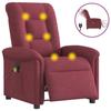 VidaXL Electric Reclining Massage Chair Bordeaux Red Fabric, Electric Massage Chair, Reclining Chair 3303247