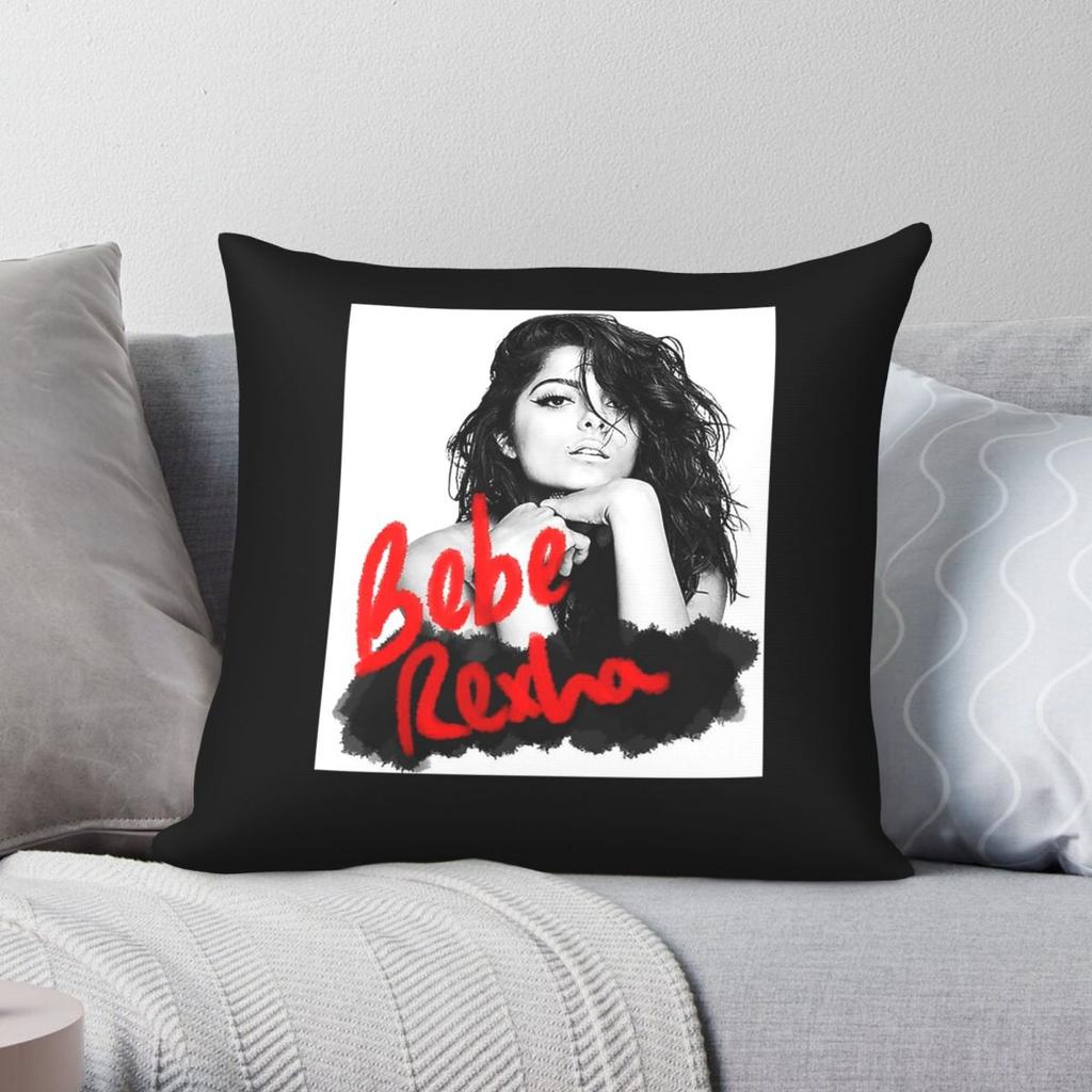 Bebe Rexha Singer Square Pillowcase Polyester Linen Velvet Printed Zip Decor Pillow Case Home Cushion Cover