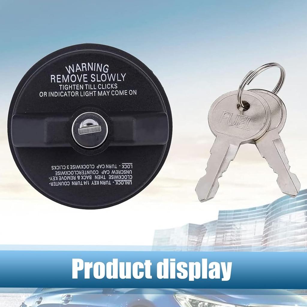 1 PC Car Fuel Tank Cap With Lock And Key, ABS Plastic Anti-Theft Fuel Tank Cap, Locking Cap Adapter Replaceable Accessories, Universal For Most Cars