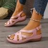 Women's Platform Sandals Summer Cool Shoes Simple Design Comfortable Lightweight Woman Beach Sandals Indoor Outdoor Slingback