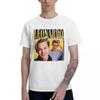 T-shirt Leonardo Dicaprio Cotone Puro Girocollo T-shirt da Uomo Manica Corta Lunga Maglietta Casual A