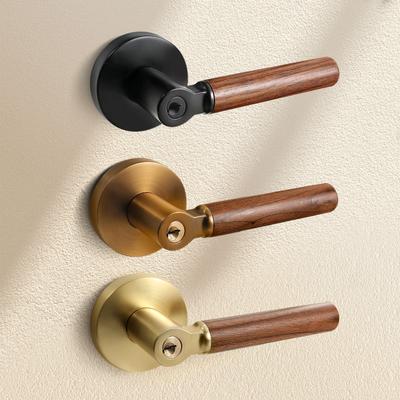 Zinc Alloy Wooden Door Handlesleft or Right Hand Door Handles, Used for Bedroom or Bathroom Door Locks