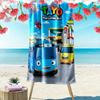 Serviette de Plage Imprimée Tayo le Petit Bus, Grande Serviette Douce à Séchage Rapide pour Plage Camping Natation