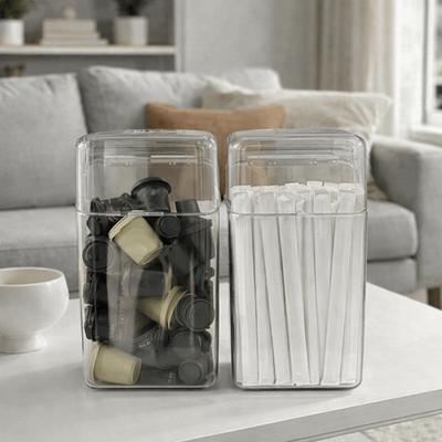 Transparent Mask Storage Box Large Capacity Mini Coffee Box Holder  Milk Tea Shops