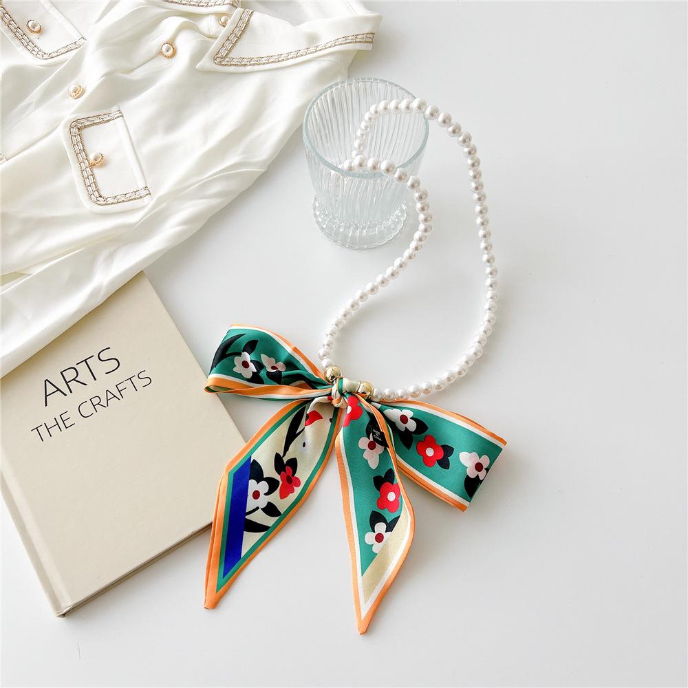 Decorative Simple Texture Silk Scarf Women'S New Style Spring And Autumn Summer Fashion Versatile Headscarf Work Scarf