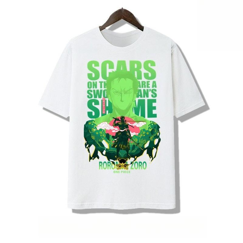 One Piece Nika Bounty Hunter Zoro Printed T-shirt Cotton Comfortable Parent-child Outfit
