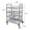 304 Stainless Steel Multi-Layer Cart with Silent Wheels - Anti-Collision, Multi-Functional Storage Trolley
