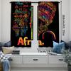2Pcs Black African Curtain Mysterious African American Woman Curtain Suitable For Living Room Bedroom Kitchen And Bathroom