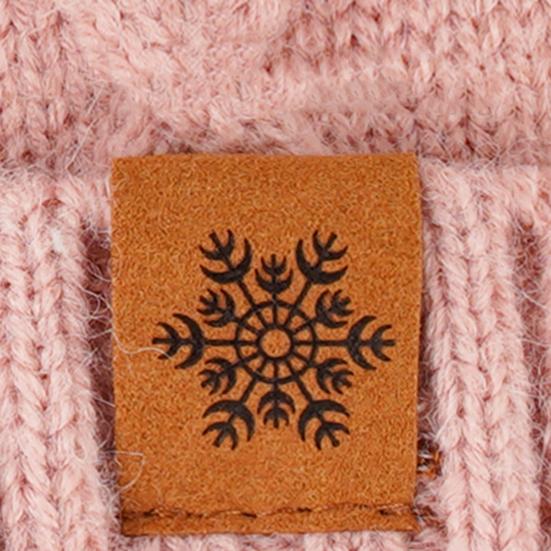 Women Winter Knitted Hat with Faux Fur Pom Pom Ball