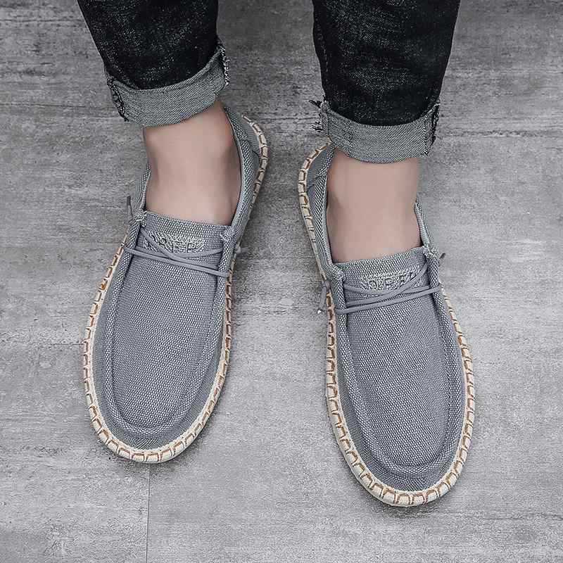 

Мужские лоферы на шнуровке спереди, британская повседневная обувь, мужская дышащая деловая обувь, обувь на плоской подошве, обувь для вождения 44 серый