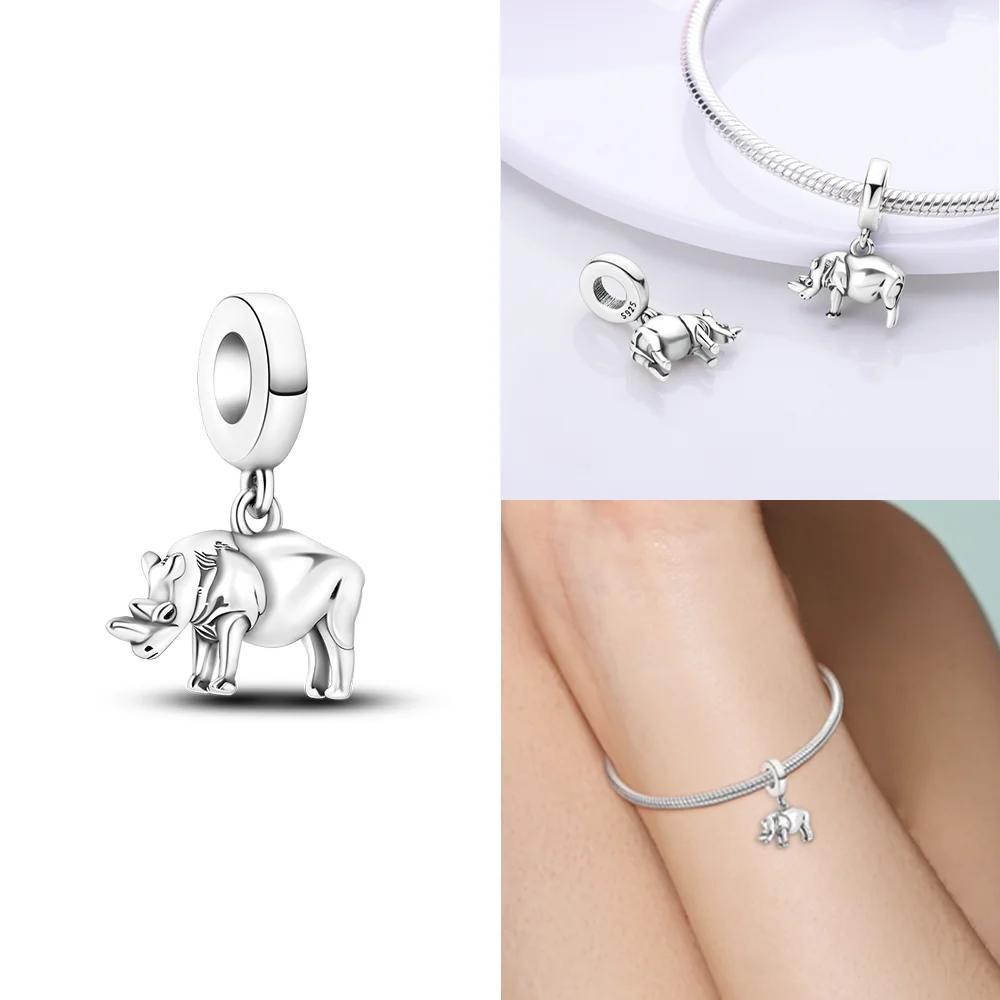 Exquisite Animal Firefly Blue Bow Dolphin Beads Fit Bracelet Charms Copper Original Jewelry Making Women Anniversary Gifts