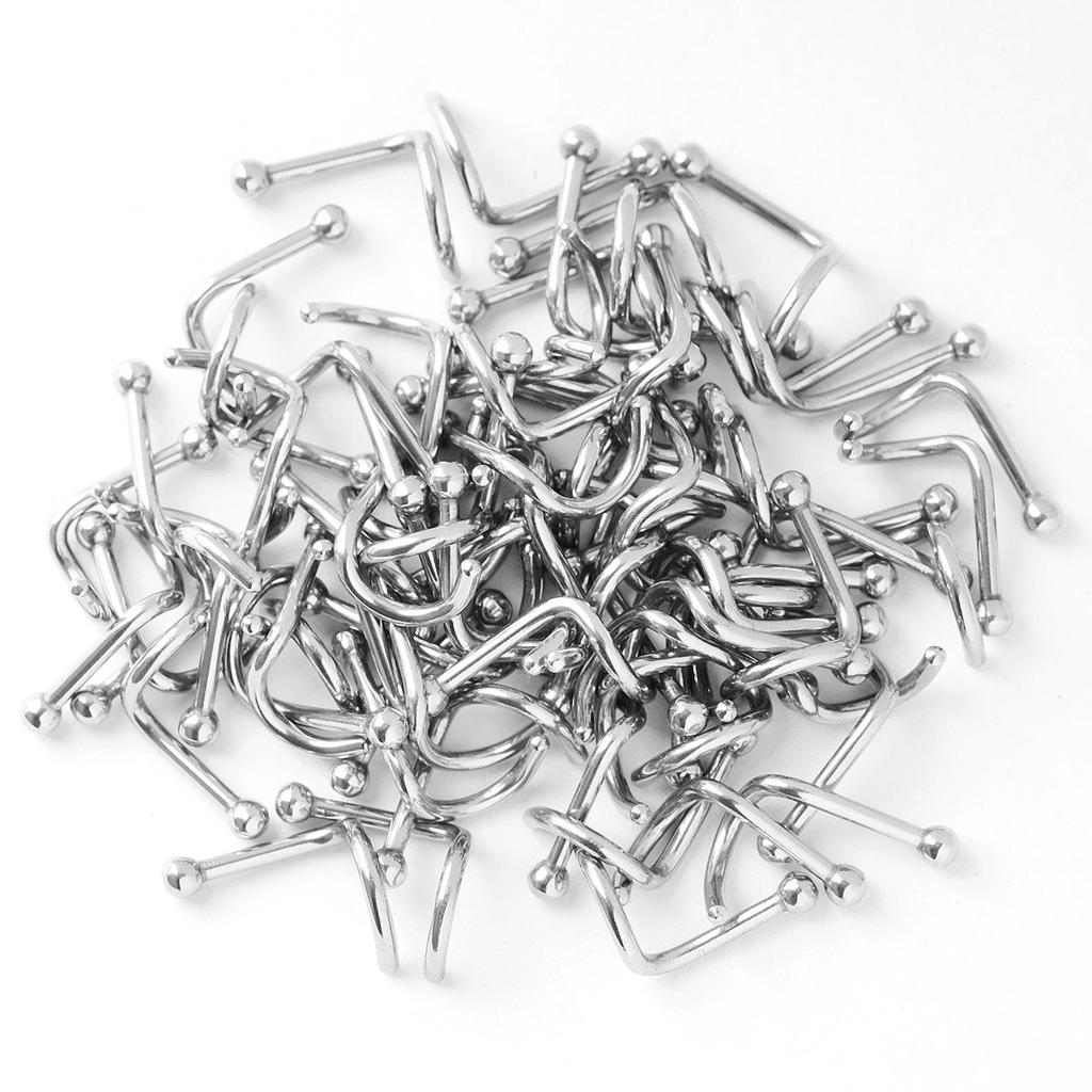 Clous de nez mixtes en acier inoxydable 316 et anneaux à crochet incurvés