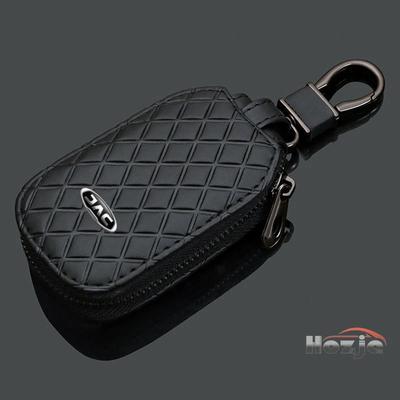 Car Leather Zipper Key Case for JAC E-JS1 E-JS4 E-J7 T9 T6 T8 Pro JS2 JS3 JS7 JS6 JS4 JS8 J7 Plus Remote Control Key Storage Bag