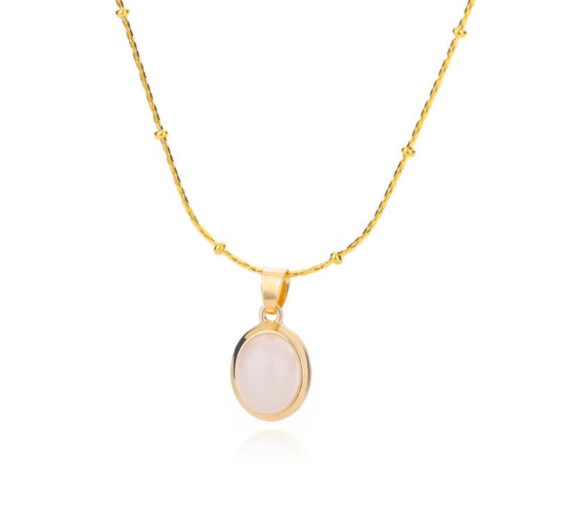 Zircon Teardrop Necklaces For Women Gold Color Stainless Steel  Waterdrop Necklace Wedding Healing Christmas Jewelry Gift Femme