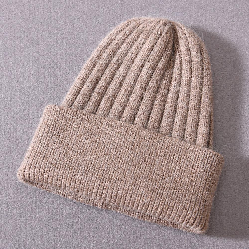 Children's knitted hat rabbit velvet classic striped soft cute autumn and winter outdoor wool hat warm and windproof