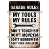 Retro Hot Rod Garage Metal Tin Sign Vintage Style Wall Door Decor for Man Cave Home Workshop