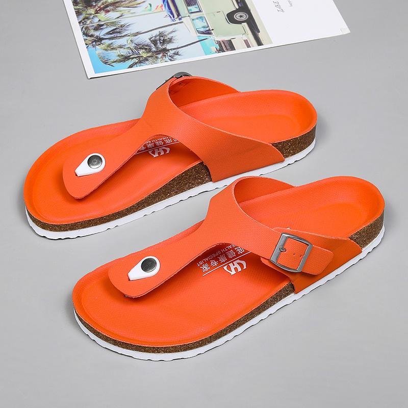 Brand Fashion Orange Slippers Men Classic Luxury Flip Flops Men Comfortable Casual Summer Flip Flops Woman Indoor Beach Slippers