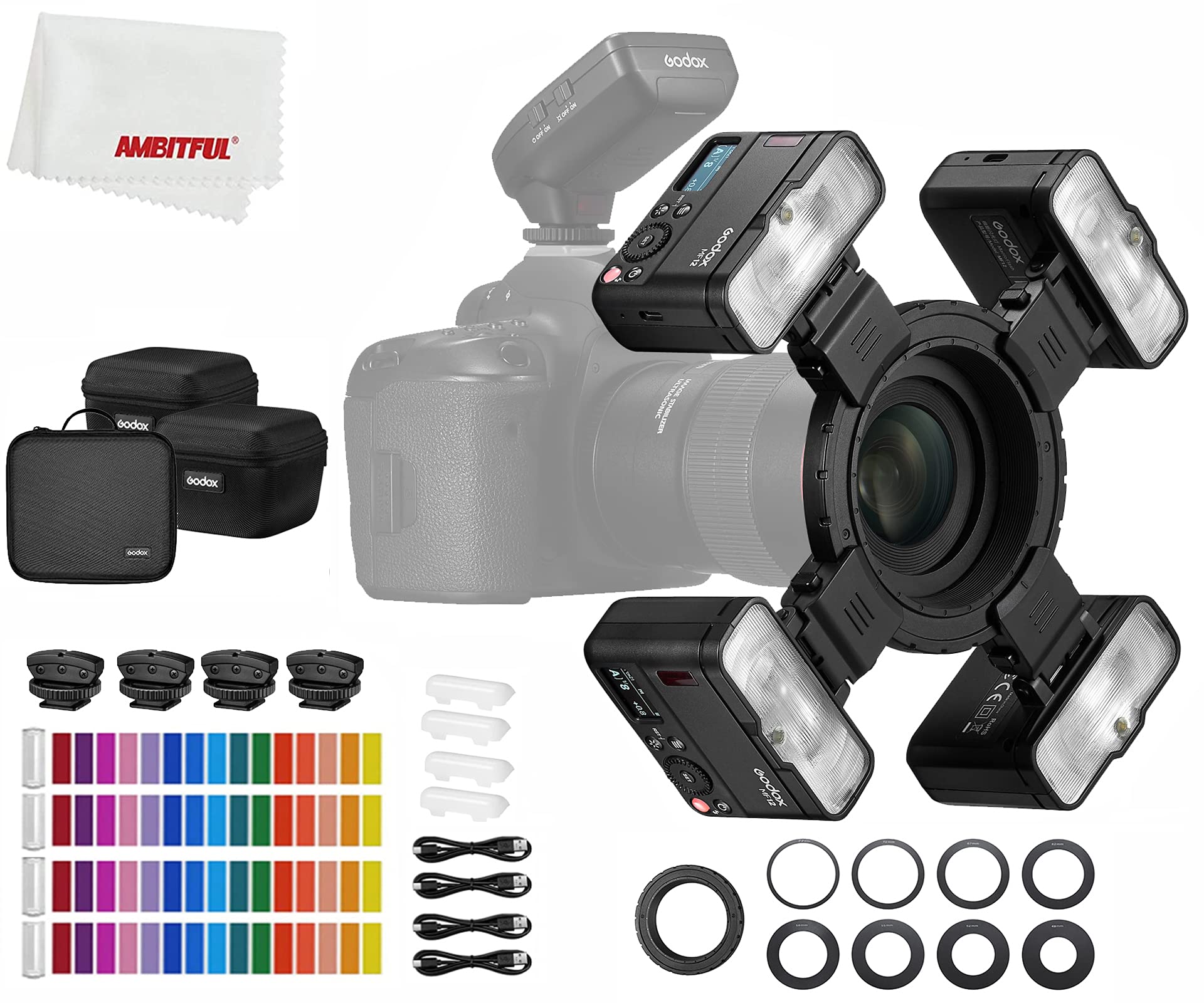 

Authorized GODOX 12W Macro Flash Wireless Lithium Battery External TTL Flash for Panasonic [GODOX Distributor] MF12-K4 MF12, 2.4G Control, TTL/M Mode,