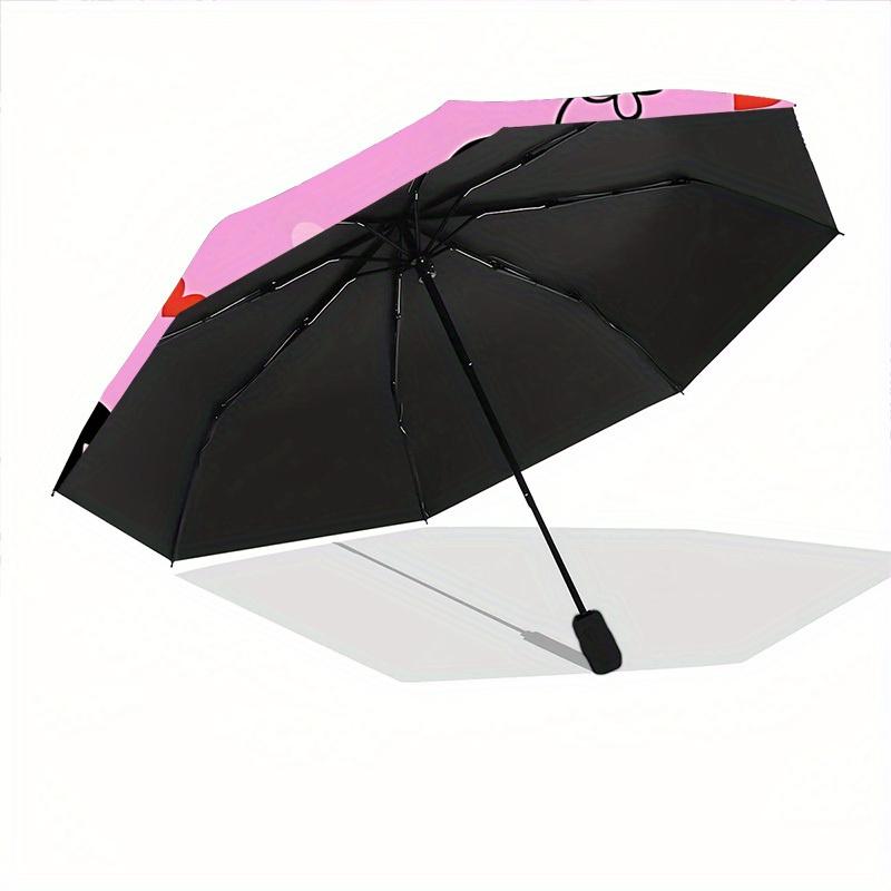 1pc Mickey Minnie, Valentine's Day Automatic Folding Umbrella, Compact Portable Travel Umbrella, Perfect Gift for Friends  Yy250806022
