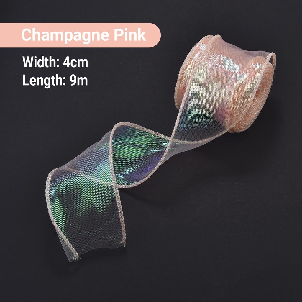 Fishtail Yarn Silk Organza Ribbon 4CM Flower Baking Gift Packaging Apparel Craft Supplies DIY Sewing Fabric Clothing Accessories