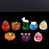8pcs Micro Landscape Pumpkin Ghost Miniatures Luminous Little Statue  Garden Ornament