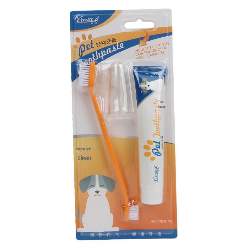 

Набор зубных щеток и зубной пасты для кошек и собак - Средства по уходу за полостью рта Single Finger Sleeve 3-Piece Set