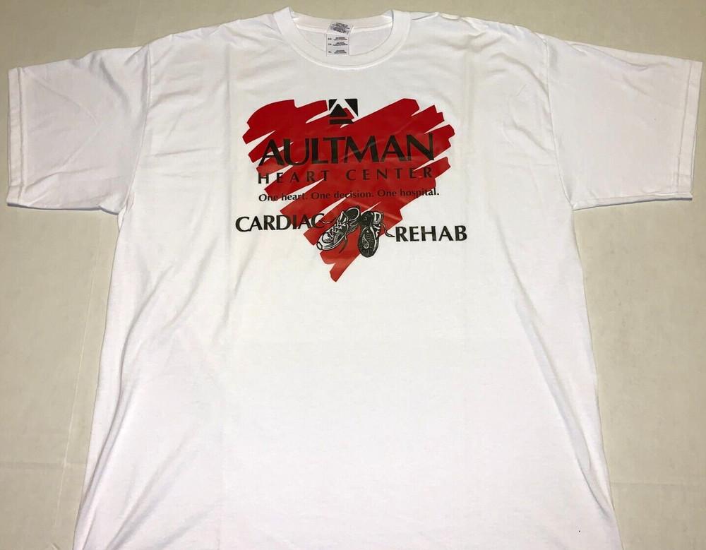 Rare! Vintage 2000s Aultman Hospital Canton Ohio Heart Center T-Shirt New! XL Unisex T-Shirt M