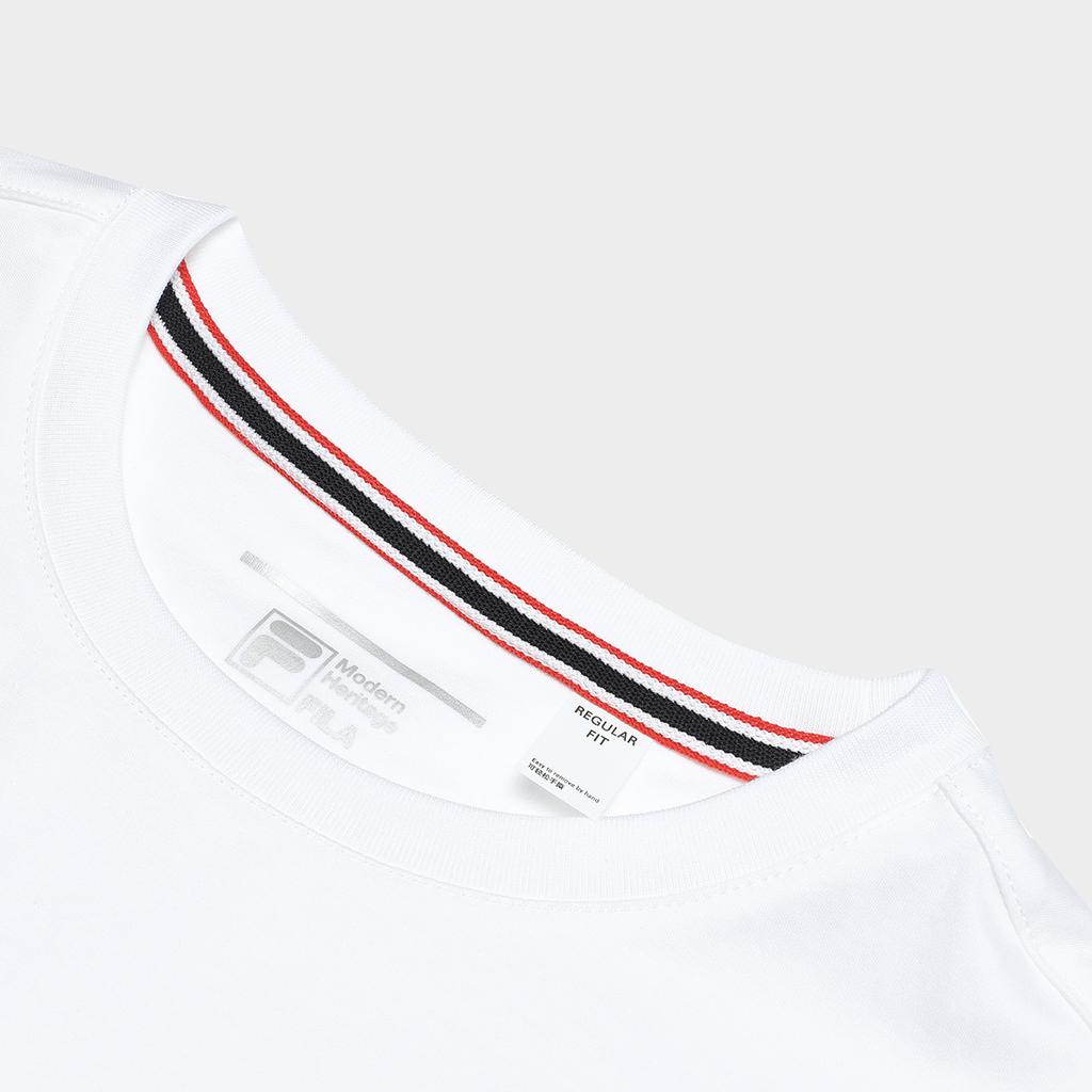 Fila American Minimalist Fashion Casual Round Neck Short Sleeve T-Shirt Women T-Shirts White F11W331102F-WT