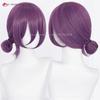 Anime Rezee Cosplay Paruka 45cm Fialová Paruka s Chokerem Anime Cosplay Kostým Dámské Rezee Paruky Tepelně Odolné Syntetické Vlasy