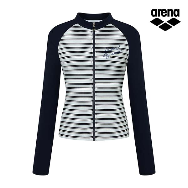 Alena Split Regular Fit Zip-Up Rash Guard A5Bl1Pq13Dnv