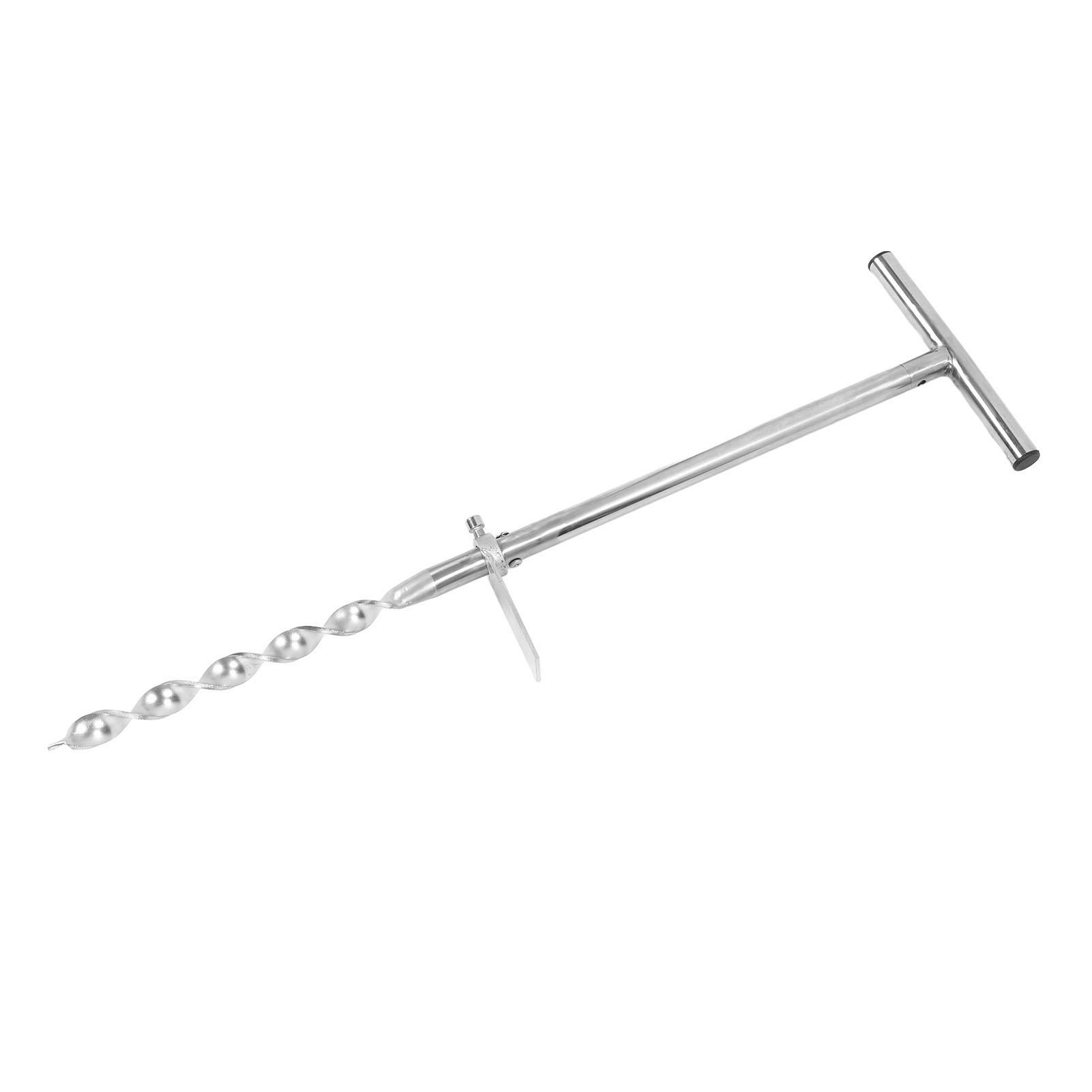 Stainless Steel Soil Probe Sampling Kit with T Handle Transparent Bags for Non Dry Soils