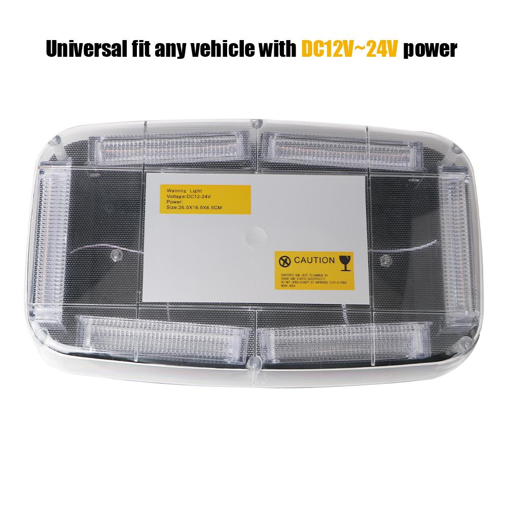 Car Strobe Warning Light Police Flasher Vehicle Roof Flashing Beacon Yellow LED COB Ceiling Lamp Emergency Signal Lamp DC12~24V