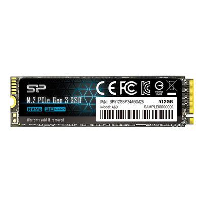 SSD Silicon Power A60 512GB PCIe Gen3x4 NVMe (2200/1600 MB/s) 2280
