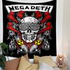 Megadeth Tapestry Wall Hanging, Heavy Metal Band Album Poster Art, Rock Wall Decor for Bedroom Living Room Dorm