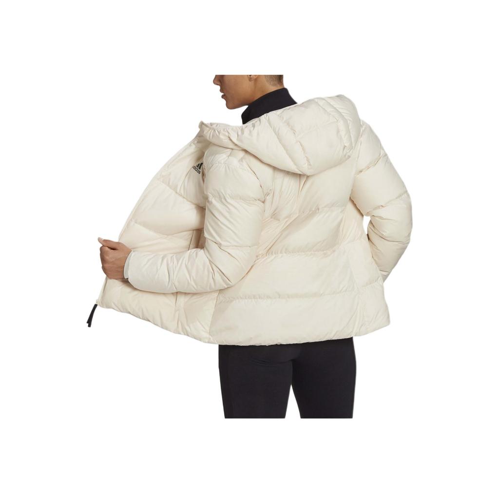 Adidas Sports Hooded Warm Down Jacket Women Jackets Off-White H14171