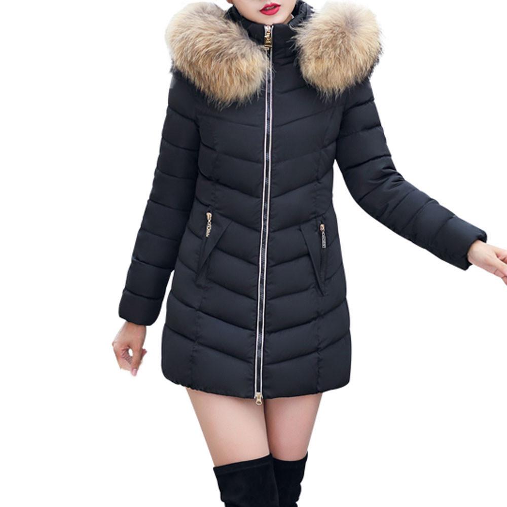 Fashion Winter Women Jacket Long Thick Warm Slim Coat Overcoat
