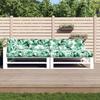 5 Piece Pallet Cushions with Leaf Pattern Fabric