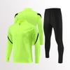 Mens Womens Soccer Training Kit Set Long Sleeve Half-Zip Hoodie Sports Jersey Uniform Breathable Quick-Dry