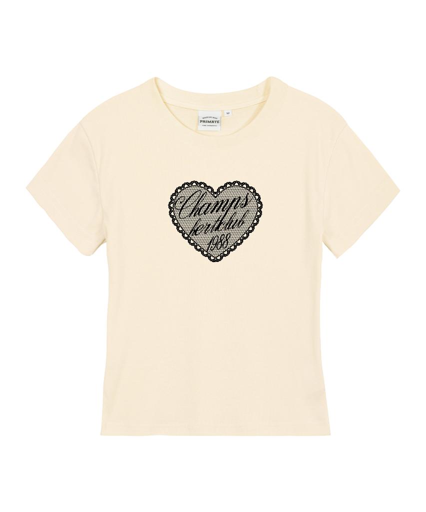 BORN CHAMPS [5 Colors] B Lacy Heart Club Women'S Slim Fit Short Sleeve T-Shirt B25St85