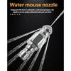 Stainless Steel High Pressure Nozzle 1/4inch Quickly connect 1 Front 6 Back Nozzle Professional Drain Cleaning Tool