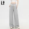 Izzue It Women's Lace-Trim Drawstring Wide-Leg Casual Pants