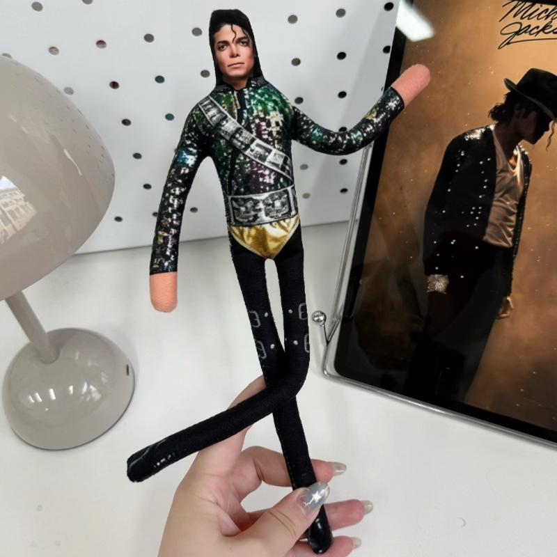 New Newest Style Michael Jackson Cosplay Prop Doll Plush Filled Figure Dolls Room Decoration Abstract Joint Mobility Props Gift