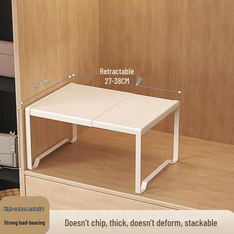 Retractable Carbon Steel Closet Shelf Organizer