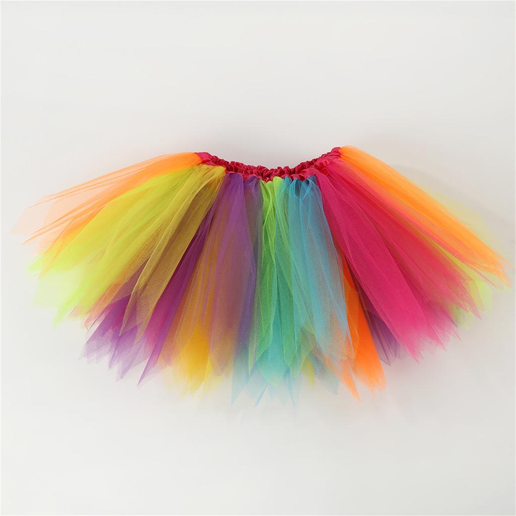 Dětská módní a pohodlná barevná patchworková krátká sukně