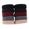 High-Elastic Seamless Black Hair Ties - Thick Scrunchies for Women