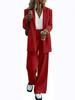 2025 Women's Autumn/Winter Fashion: Elegant Solid Color Suit & Pants Set