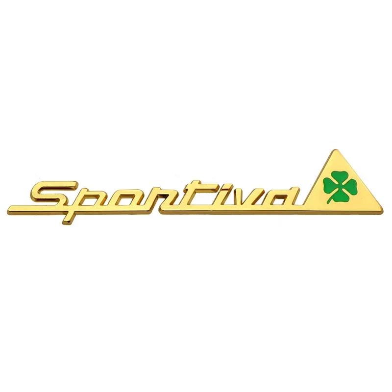 IXNT2 Metal Car Side Window Sticker Accessories for Alfa Romeo Alfa Romeo 159 156 147 4C Giulia Stelvio Giulietta Mito SPORTIVA Logo